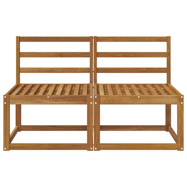 vidaXL 2 Sztuka Środkowa sofa ogrodowa Lite Drewno Akacji Naturalny