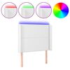 vidaXL Zagł&oacute;wek do ł&oacute;żka z LED, biały, 103x16x118/128cm sztuczna sk&oacute;ra