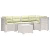 vidaXL 5-osobowa sofa ogrodowa z poduszkami w stylu rattanowym PP