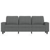 vidaXL 3-osobowa sofa z podnóżkiem, ciemnoszary, 180 cm, tkaniną