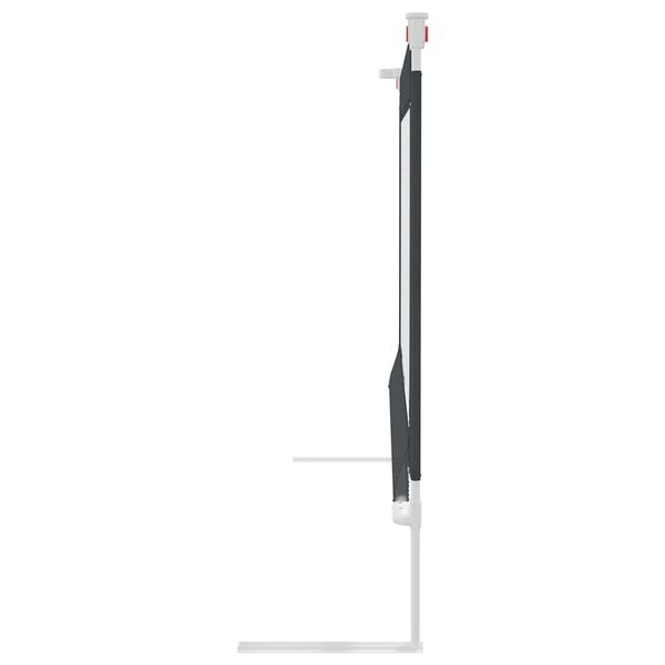 vidaXL Barierka do ł&oacute;żeczka dziecięcego, ciemnoszara, 150x25cm tkanina