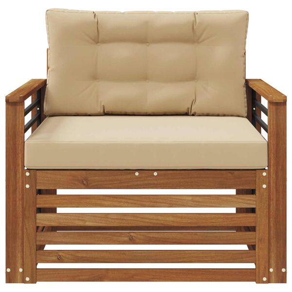 vidaXL Zestaw sof na zewnątrz Lite drewno akacjowe i poliester