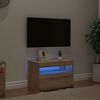 vidaXL Szafka pod TV z oświetleniem LED, dąb artisan, 60x35x40 cm