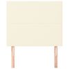 vidaXL Zagł&oacute;wek kremowy 80x5x118/128 cm sk&oacute;ra ekologiczna