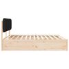 vidaXL Ramka ł&oacute;żka z tapicerowanym wezgłowiem Czarny 180 x 200 cm