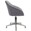 vidaXL Obrotowe krzesło stołowe, jasnoszare, obite tkaniną