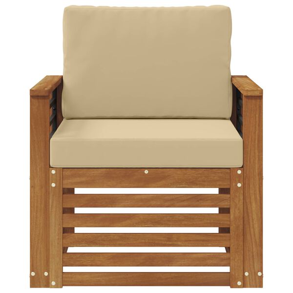 vidaXL Zestaw sof na zewnątrz Lite drewno akacjowe i poliester