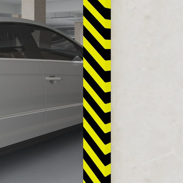 vidaXL Ochraniacz na narożnik, ż&oacute;łto-czarny, 6x2x101,5 cm, PU