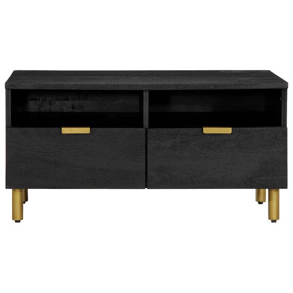 vidaXL Stolik kawowy, czarny, 80x54x40 cm, materiał drewnopochodny