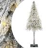 vidaXL Choinka z 300 diodami LED z podstawą Biały 210 cm PE i stal