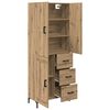 vidaXL Highboard z szufladą Dąb rzemieślniczy 69,5 x 34 x 180 cm