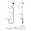 CORNAT Zestaw prysznicowy FIT, chromowy