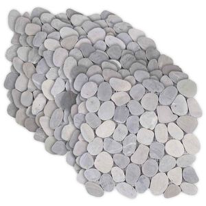 vidaXL Płytki Pebble Szary 30 x 30 cm Kamień rzeczny