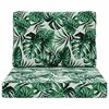 vidaXL Poduszka do sofy na zewnątrz 2 pcs Wz&oacute;r liścia Poliester