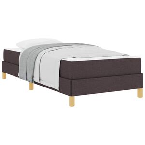 vidaXL Ł&oacute;żko sprężynowe z materacem Ciemny brąz 80 x 200 cm tkanina