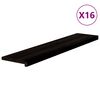 vidaXL Stopnie schodowe 16 szt. brązowoczarne 120x30x2 cm lite drewno dębowe