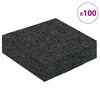 vidaXL Pad Patio z Granulatem Gumowym Czarny 9 x 9 x 2 cm Guma