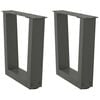 vidaXL Nogi do stolika kawowego w kształcie litery V 2 szt. Antracyt 30x(30-31,3) cm Stal