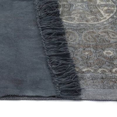 vidaXL Dywan typu kilim, bawełna, 160 x 230 cm, szary ze wzorem