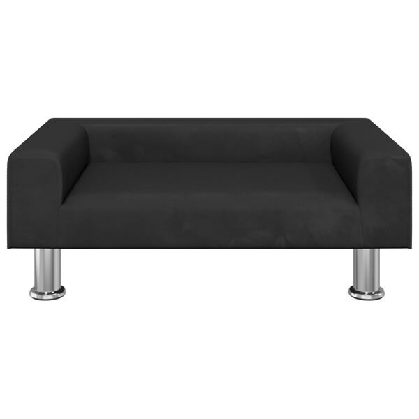 vidaXL Sofa dla dzieci, czarna, 70x45x26,5 cm, aksamitna