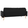 vidaXL 3-osobowa sofa, czarna, tapicerowana tkaniną