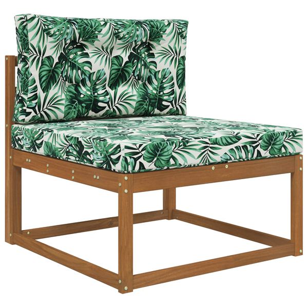 vidaXL Poduszka do sofy na zewnątrz 2 pcs Wz&oacute;r liścia Poliester