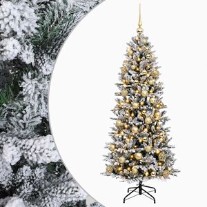 vidaXL Sztuczna choinka z bombką 120 cm 150 LED Ciepła biel PVC i PE