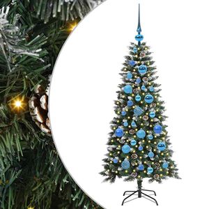 vidaXL Sztuczna choinka z podstawą Zielony 120 cm PVC, plastik i stal
