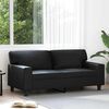 vidaXL 2-osobowa sofa, czarna, 140 cm, sztuczna sk&oacute;ra