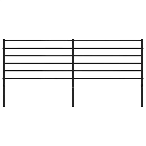 vidaXL Metalowe wymienne wezgłowie, czarne, 180 cm