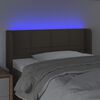 vidaXL Zagł&oacute;wek do ł&oacute;żka z LED, taupe, 83x16x78/88 cm, tkanina