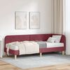 vidaXL Rama łóżka narożnego Czerwone wino 80 x 200 cm tkanina