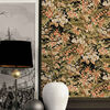 DUTCH WALLCOVERINGS Tapeta w kwiaty, czarna