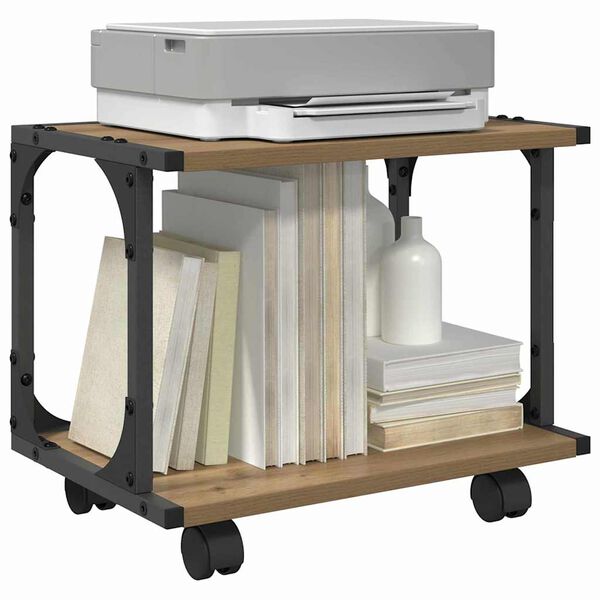 vidaXL Stojak na drukarkę Dąb rzemieślniczy 41 x 28 x 33.5 cm