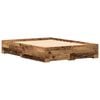 vidaXL Ramka łóżka Stare drewno 140 x 190 cm Materiał drewnopochodny