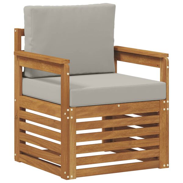 vidaXL Zestaw sof na zewnątrz z poduszką Naturalny 71 x 63 x 73 cm