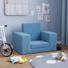 vidaXL Kanapa dla dziecka, rozkładana, niebieska, miękki plusz