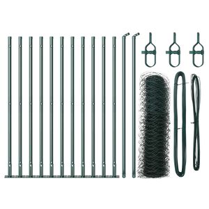 vidaXL Słupek ogrodzeniowy. zielony