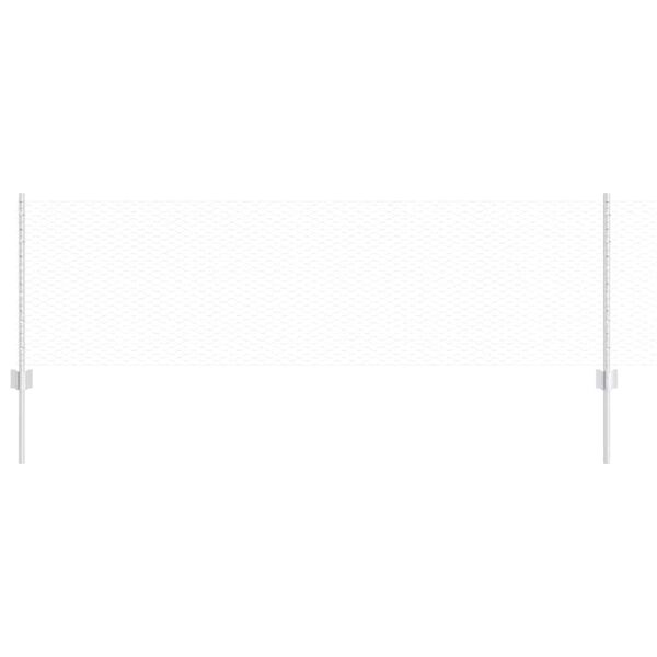 vidaXL Ogrodzenie z słupkiem Srebrny 0,6 x 10 m Stal