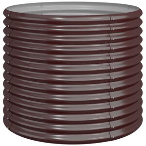 vidaXL Donica ogrodowa z stali ocynkowanej, 80x80x68 cm, brąz