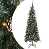 vidaXL Sztuczna choinka zielony 210 cm PVC, plastik i stal