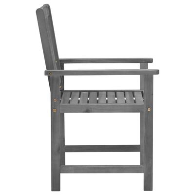 vidaXL Krzesła ogrodowez poduszkami, 4 szt., szare, akacjowe