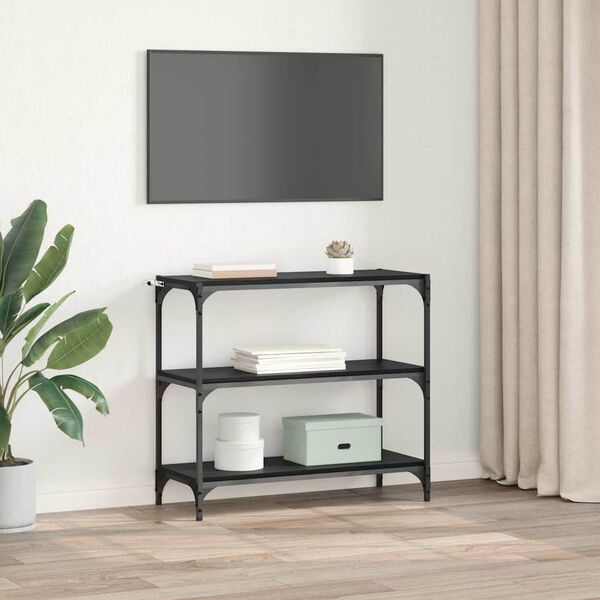 vidaXL Szafka na książki Czarny Dąb 80 x 33 x 70,5 cm