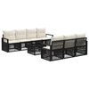 vidaXL Zestaw Sof na Ogr&oacute;d 8 szt. Czarny 55 x 55 x 37 cm polirattan