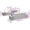 vidaXL Zestaw Sof na Ogr&oacute;d z przechowywaniem 7 pcs Czarny Polirattan