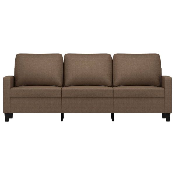 vidaXL Sofa 3-osobowa, brązowa, 180 cm, tapicerowana tkaniną