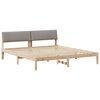 vidaXL Rama ł&oacute;żka Brązowy i taupe 200 x 200 cm Lite drewno sosnowe