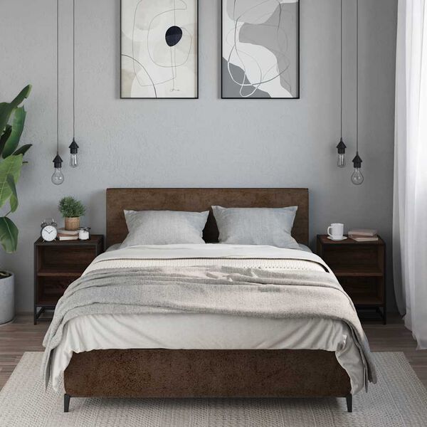 vidaXL Szafki nocne, 2 szt., brązowy dąb, 40x31x50 cm