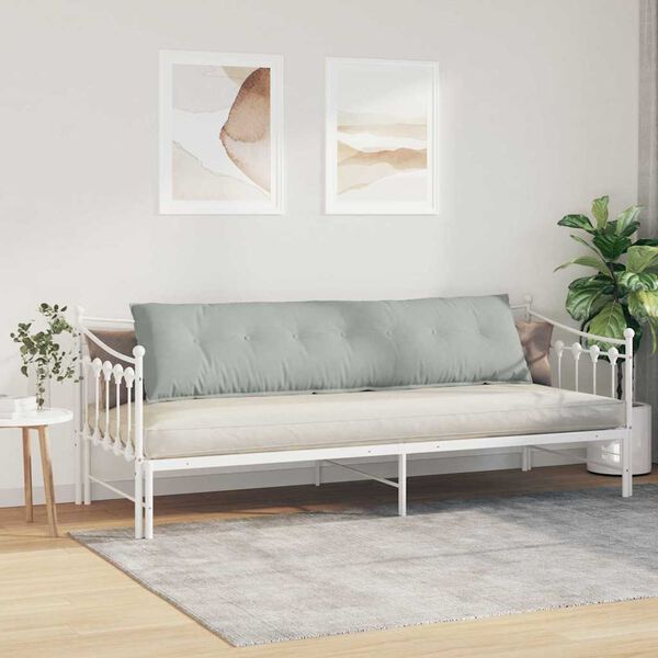 vidaXL Poduszka na plecy Jasnoszary 200 x 50 cm Tkanina sztruksowa