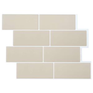 vidaXL Kafelka subway 50 pcs Beżowy 29 x 21 cm Poliuretan i PET